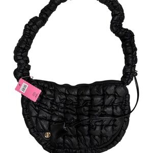 Simply Southern Quilted Black Puffer Shoulder Bag
